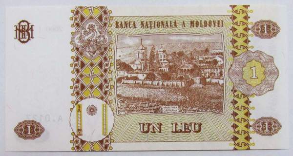 Банкнота 1 лей 2006 года Молдавия