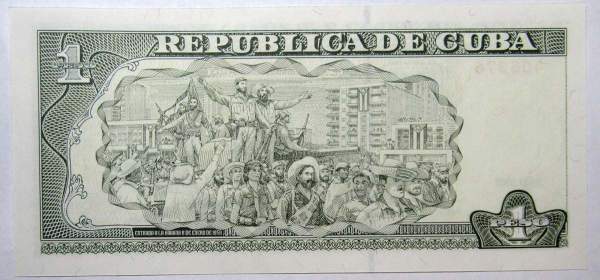 Банкнота 1 песо 2009 года Куба