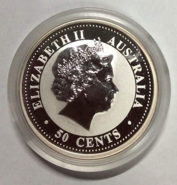 Монета 50 центов Австралия 2006 Год Собаки, серебро