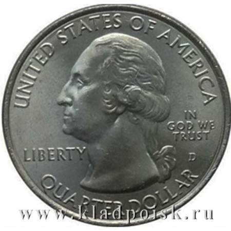 Монета 25 центов Национальный исторический парк Чако, монетный двор D