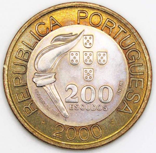 Монета 200 эскудо 2000 года, XXVII летние Олимпийские Игры, Сидней 2000 - Португалия Монета 200 эскудо 2000 года, XXVII летние Олимпийские Игры, Сидней 2000 - Португалия