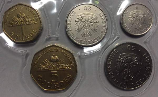 Набор регулярных монет Гаити. 1995-2011 гг., 5 монет