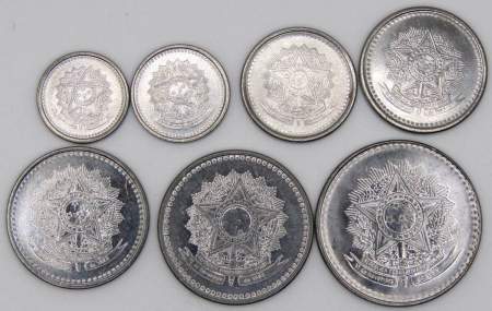 Набор монет Бразилия Звезды 1986-1988, 7 монет