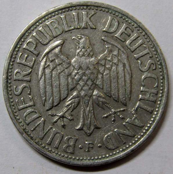 Монета 1 марка Германия 1957 (F)