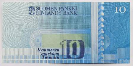 Банкнота 10 марок 1986 года Финляндия, арт 3
