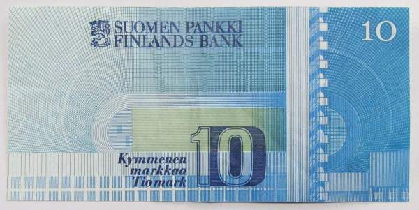 Банкнота 10 марок 1986 года Финляндия, арт 3