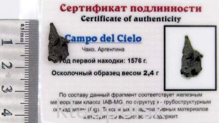 Осколок метеорита Campo del Cielo, арт 23