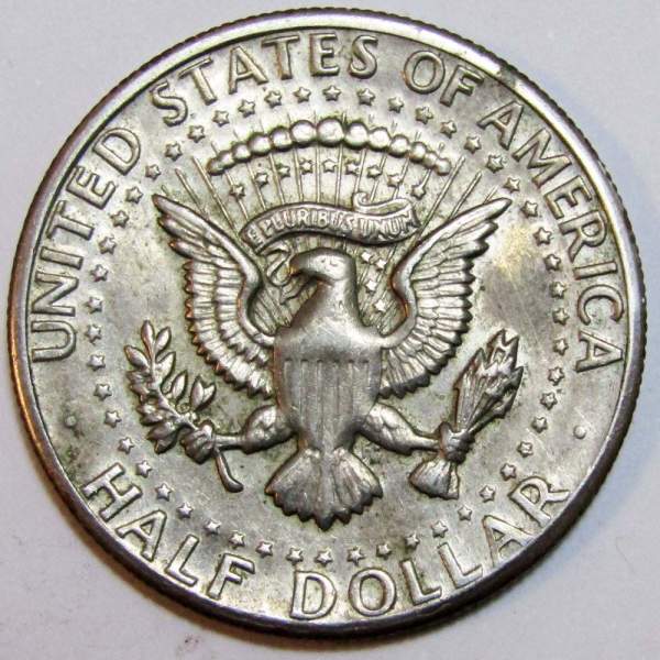 Монета 50 центов США «Кеннеди» 1971 г. Серебро 400 пр., арт 2 Монета 50 центов США «Кеннеди» 1971 г. Серебро 400 пр., арт 2