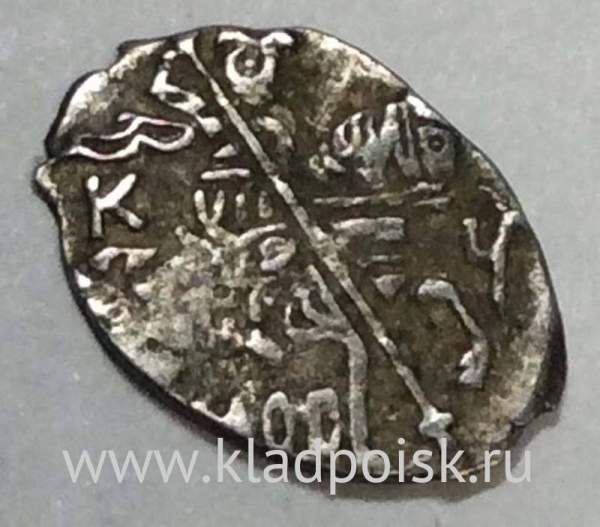 Копейка серебро Михаил Фёдорович (чешуя), 1613-1645 гг. Москва Арт. 23