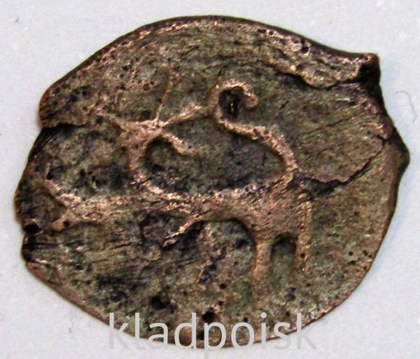 Монета Пуло Тверское XV века, Князь Михаил Борисович, арт 2 Монета Пуло Тверское XV века, Князь Михаил Борисович, арт 2