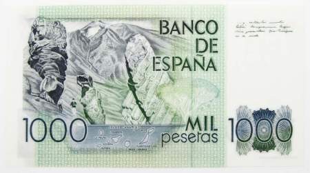 Банкнота 1000 песет 1979 года Испания, арт 2