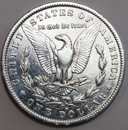 Монета 1 доллар Моргана США, Серебро 900 пр., 1883 год