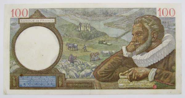 Банкнота 100 франков 1940 года Франция