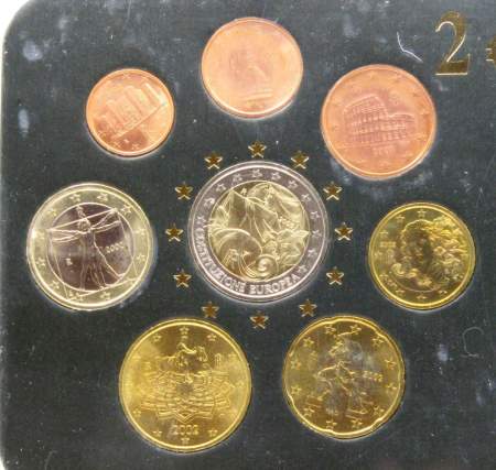 Набор монет Евро Италия 2002-2005 годов