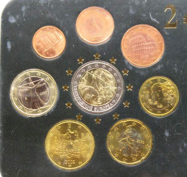 Набор монет Евро Италия 2002-2005 годов