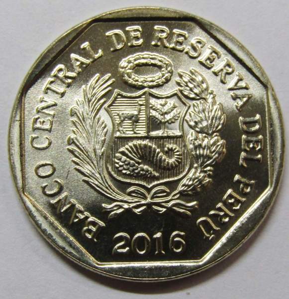 Монета Перу 1 соль Керамика Шипибо-конибо, 2016