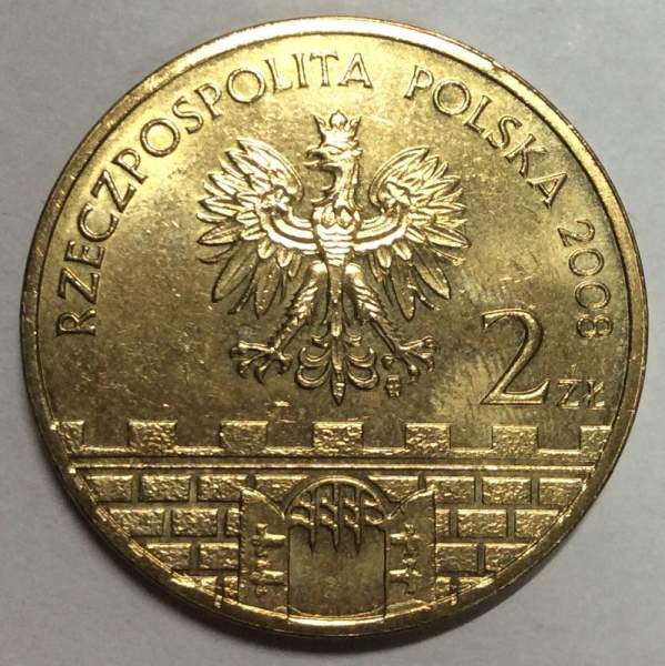 Монета 2 злотых Польша Город Бельско-Бяла из серии Древние города Польши, 2008