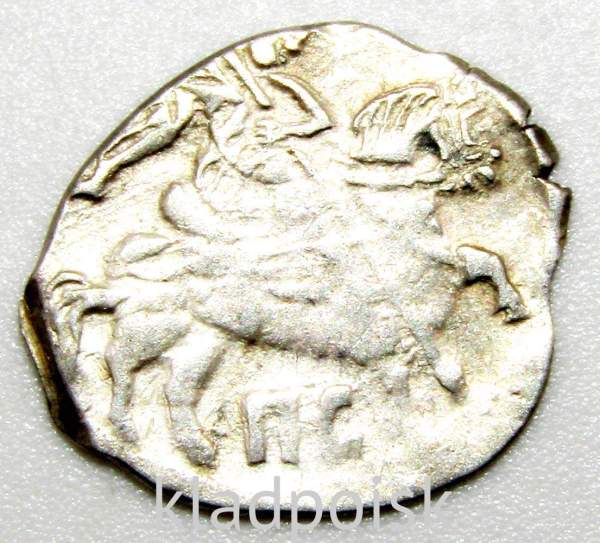 Копейка серебро Борис Федорович Годунов (чешуя), 1598-1605 гг. Псковский денежный двор, арт 2 Копейка серебро Борис Федорович Годунов (чешуя), 1598-1605 гг. Псковский денежный двор, арт 2