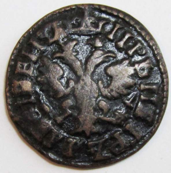 Монета денга Российской Империи 1705 (Петр I), арт 2