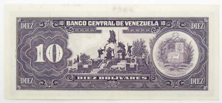 Банкнота Венесуэла 10 боливаров 1995 года