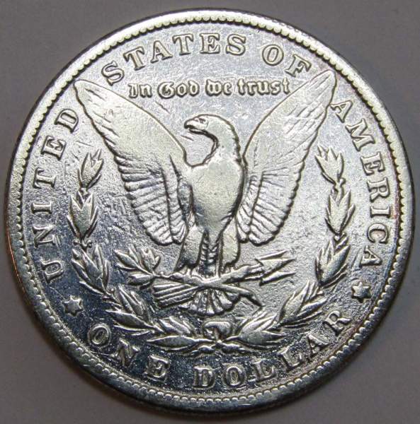 Монета 1 доллар Моргана США, Серебро 900 пр., 1882 год