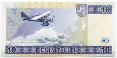 Банкнота 10 литов 2001 года Литва
