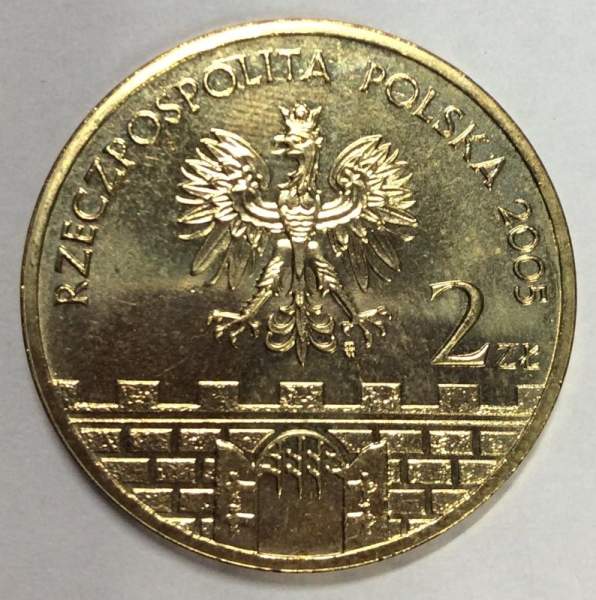 Монета 2 злотых Польша Город Цешин из серии Древние города Польши, 2005