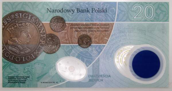 Памятная банкнота в оригинальном буклете 20 злотых 2022 года Польша, Николай Коперник 550 лет со дня рождения