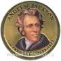 Монета с цветным изображением 1 доллар США (2008) 7-ой Президент Эндрю Джексон