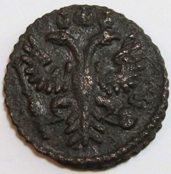 Монета полушка 1731 года, Российская Империя, Анна Иоановна