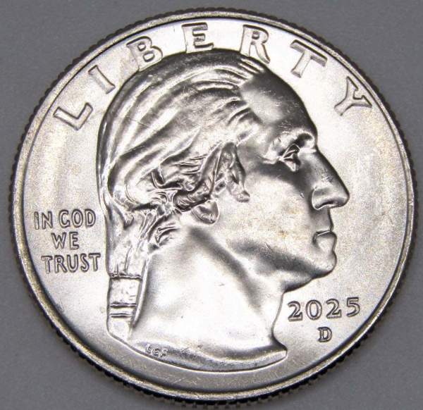 Монета 25 центов США Алтея Гибсон из серии «Американские женщины» (2025) D