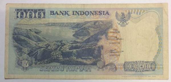 Банкнота 1000 рупий 1992 года Индонезия Банкнота 1000 рупий 1992 года Индонезия