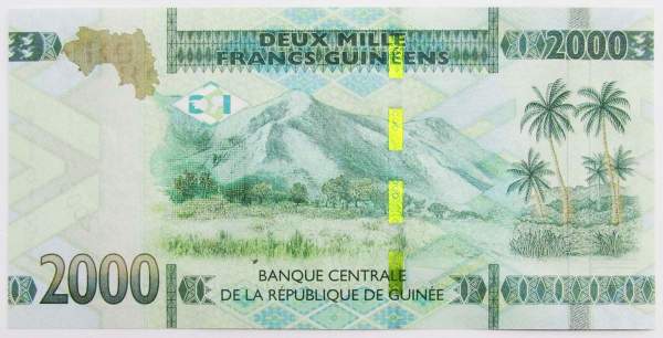 Банкнота Гвинея 2000 франков 2018 года