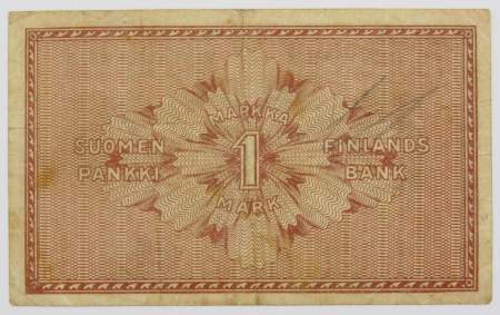 Банкнота 1 марка 1918 года Финляндия