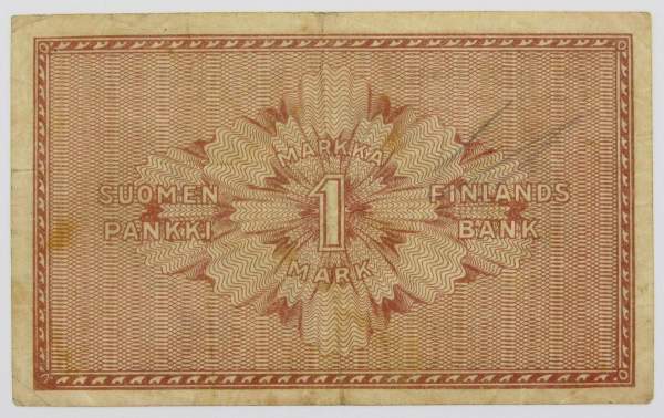Банкнота 1 марка 1918 года Финляндия