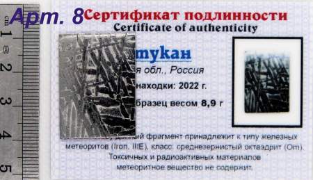 Спил метеорита Оротукан, арт 8