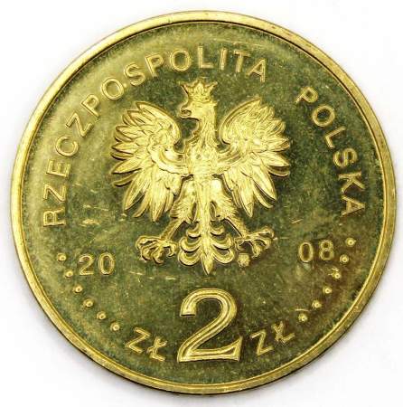 Монета 2 злотых Польша 2008 - 10 лет со дня смерти Збигнева Херберта