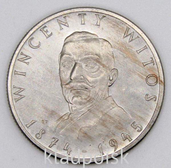 Монета 100 злотых Польша, 110 лет со дня рождения Винценты Витоса, 1984