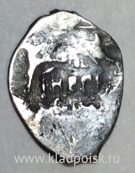 Копейка шведской оккупации Новгорода, НРГI (чешуя), арт 7 Копейка шведской оккупации Новгорода, НРГI (чешуя), арт 7