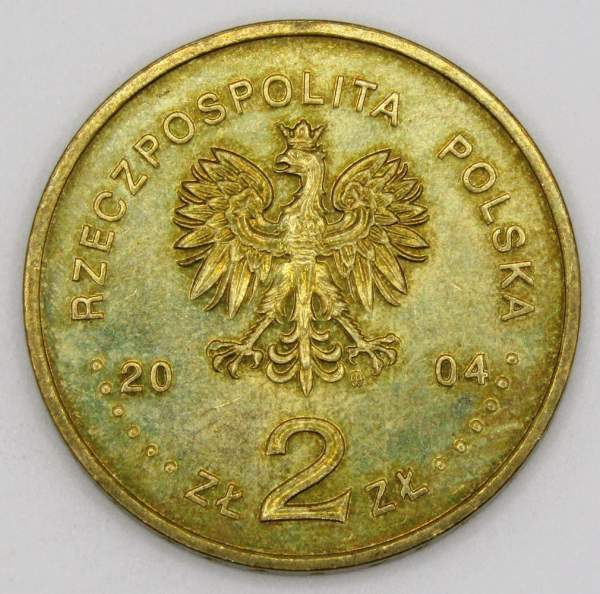Монета 2 злотых Польша 2004 - 85 лет Полиции Польши