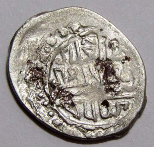 Денга Василий II Васильевич «Тёмный», серебро, Сокольник/подражание арабской надписи, арт 3