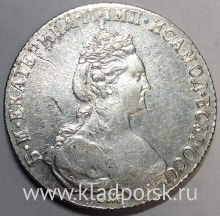 Монета рубль 1780 г. Российская Империя, СПБ ИЗ, Екатерина II