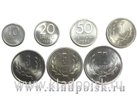 Набор монет Армения 1994, 7 монет