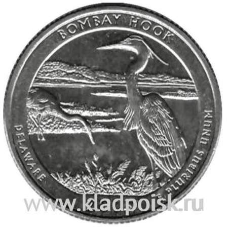 Монета 25 центов Национальный заповедник Бомбей Хук (2015), монетный двор D