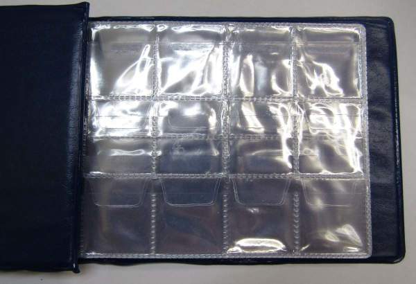 Карманный альбом для монет МК-1, 8 листов (4 листа по 4 ячейки, 4 листа по 12 ячеек)