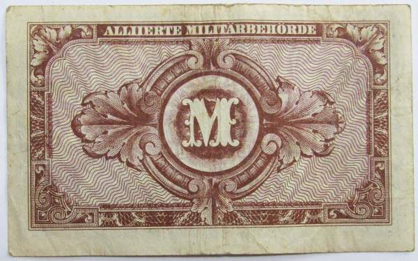 Банкнота 10 марок 1944 года, Германия, Оккупация Германии войсками союзников, арт 2