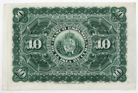 Банкнота 10 песо 1896 года Куба, арт 2