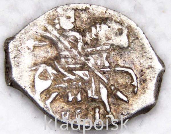 Копейка серебро Василий Шуйский (чешуя), 1606-1610 гг. Новгородский денежный двор