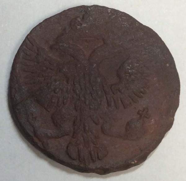 Монета 1 денга 1749 года, Российская Империя, Елизавета I (арт 3)