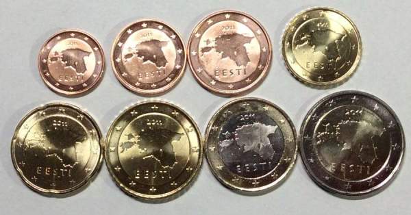 Годовой набор монет Евро Эстония 2011